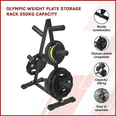 Olympic Weight Plate Storage Rack 250kg Capacity Payday Deals