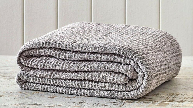 Organic Cotton Waffle Woven Blanket Payday Deals