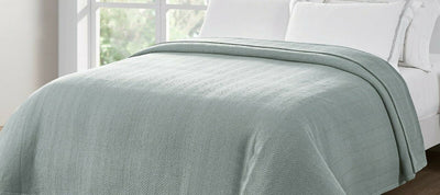 Organic Woven Herringbone Grey Blanket 228 x 228 cm Payday Deals