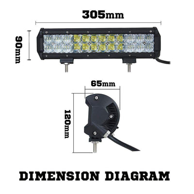 Osram 12inch 5D LED Work Light Bar Flood Spot Combo Driving Lamp Ford SUV 4WD