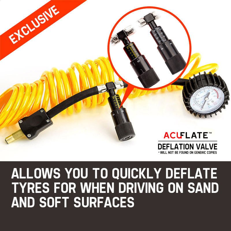 OUTBAC Car Air Compressor 12v 150PSI Tyre Deflator 4WD Portable Inflator 80L/min Payday Deals
