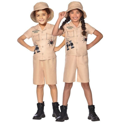 Outback Hunter Costume Hat Shorts & Shirt 8-10 Years