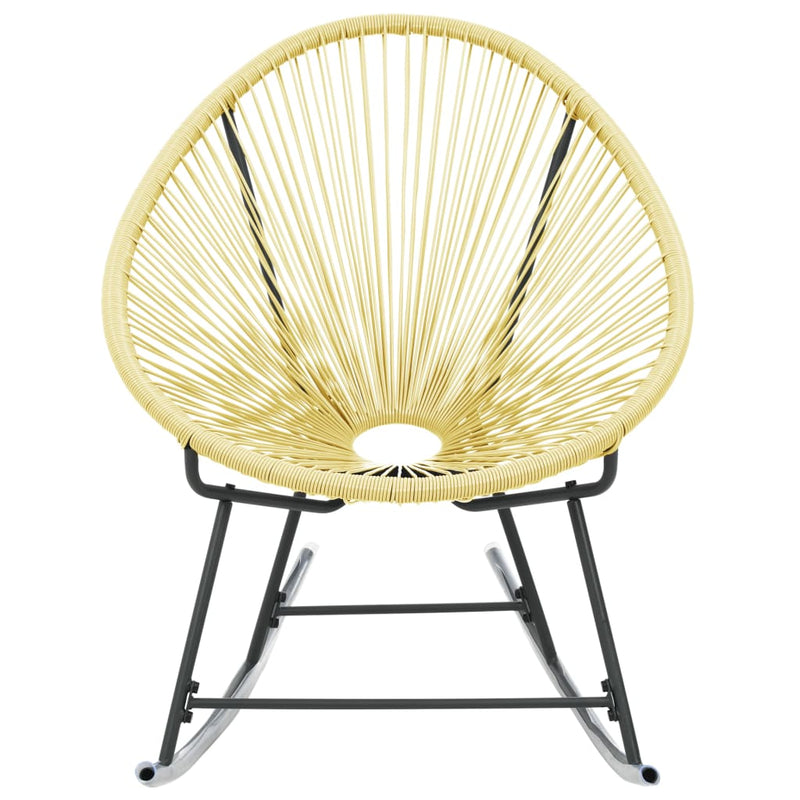 Outdoor Acapulco Chair Poly Rattan Beige Payday Deals