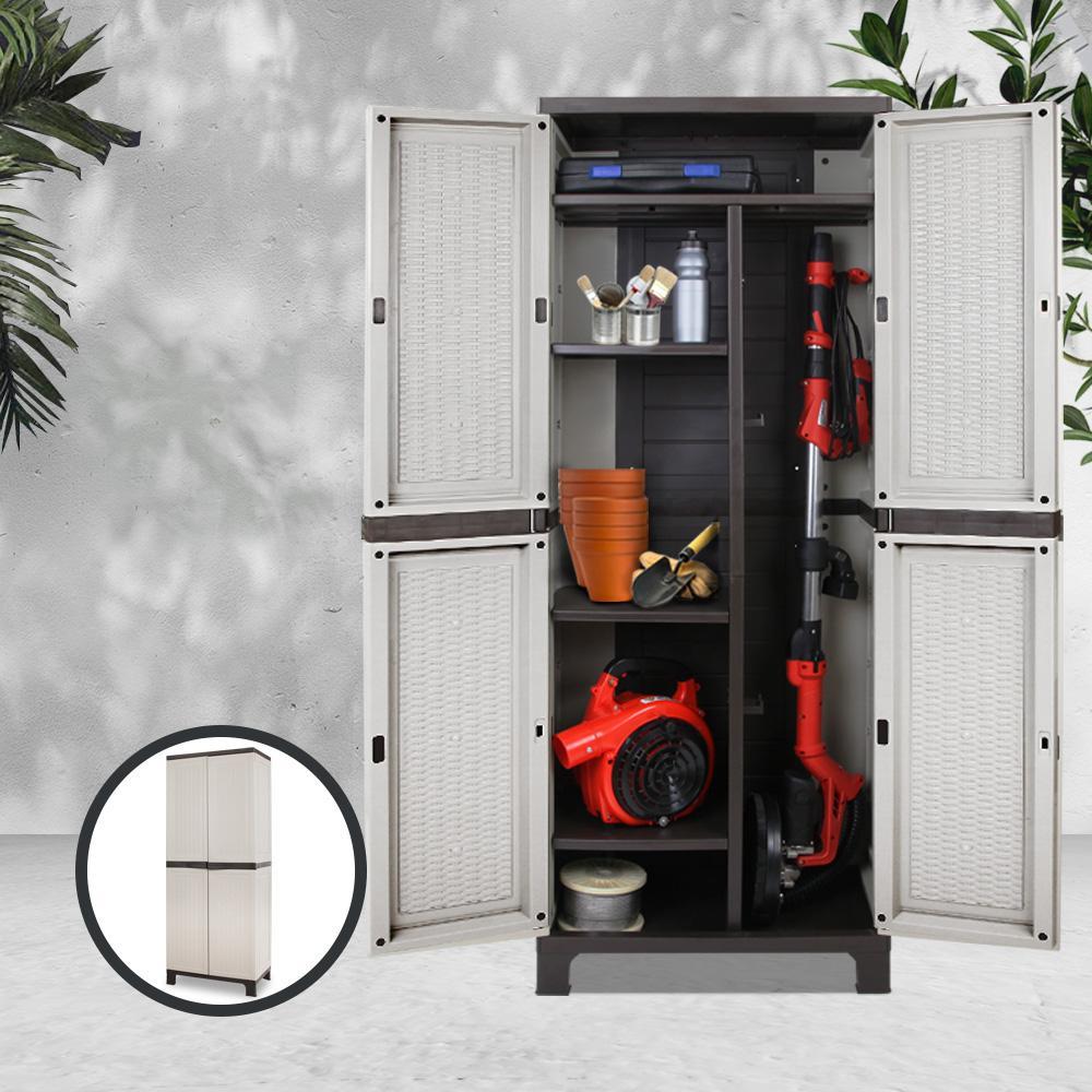Gardeon Outdoor Storage Cabinet Cupboard Lockable Garage 173cm dropshipzone Australia