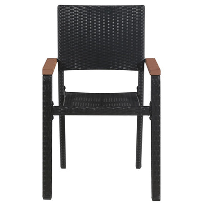 Outdoor Chairs 2 pcs Poly Rattan Black Payday Deals