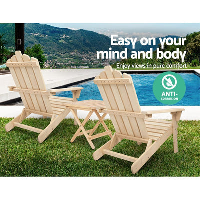 Outdoor Chairs Table Set Lounge Patio Furniture Beach Chair Adirondack