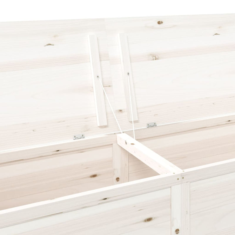 Outdoor Cushion Box White 200x50x56 cm Solid Wood Fir Payday Deals