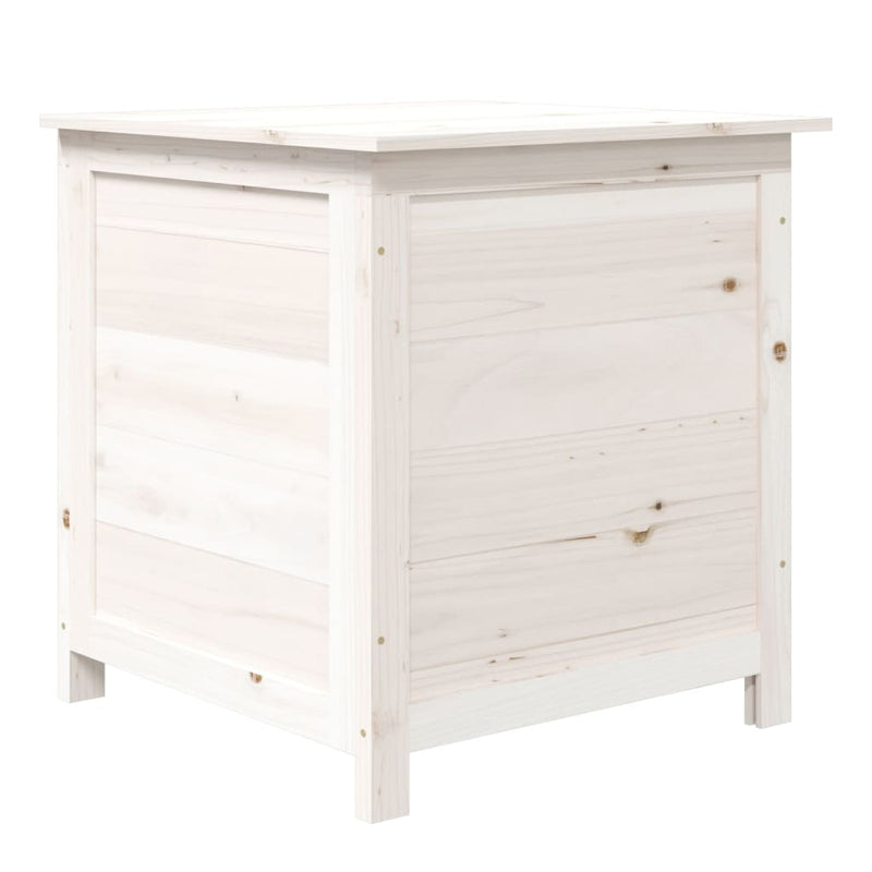 Outdoor Cushion Box White 50x50x56 cm Solid Wood Fir Payday Deals