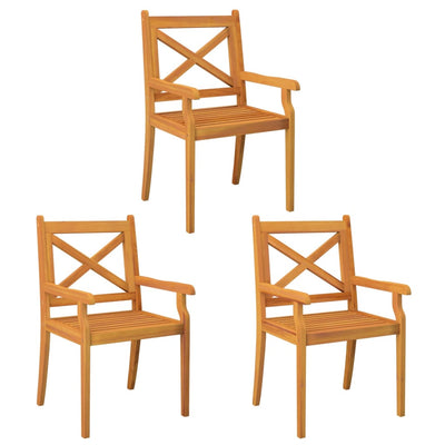 Outdoor Dining Chairs 3 pcs Solid Wood Acacia Payday Deals
