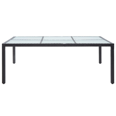 Outdoor Dining Table Black 200x150x74 cm Poly Rattan Payday Deals