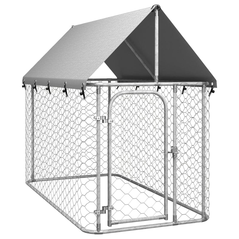 Outdoor Dog Kennel with Roof 200x100x150 cm Payday Deals