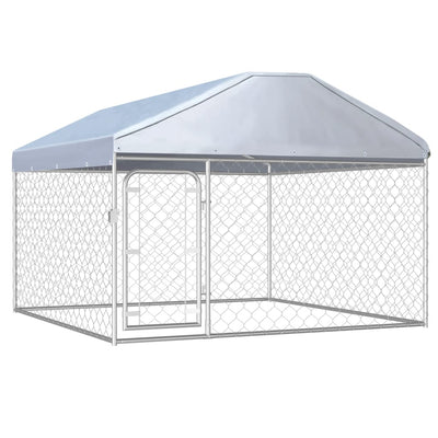 Outdoor Dog Kennel with Roof 200x200x135 cm