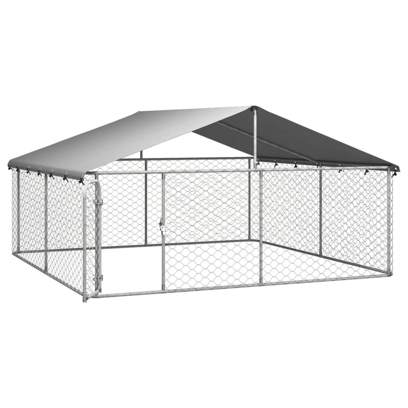 Outdoor Dog Kennel with Roof 300x300x150 cm Payday Deals
