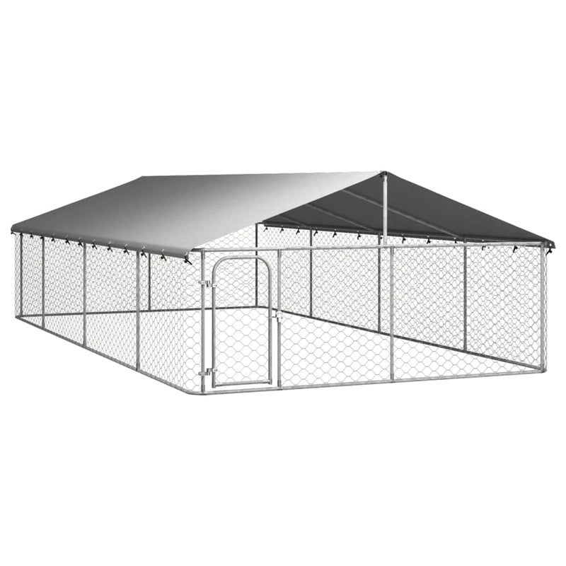Outdoor Dog Kennel with Roof 600x300x150 cm Payday Deals