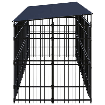 Outdoor Dog Kennel with Roof Steel 12.9 m² Payday Deals