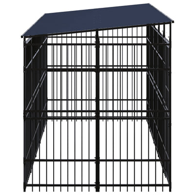 Outdoor Dog Kennel with Roof Steel 9.22 m² Payday Deals