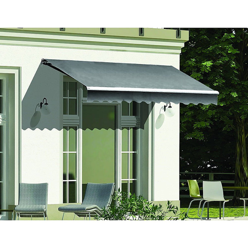 Outdoor Folding Arm Awning Retractable Sunshade Canopy Grey 3.0m x 2.5m Payday Deals