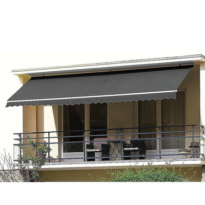 Outdoor Folding Arm Awning Retractable Sunshade Canopy Grey 4.0m x 2.5m Payday Deals