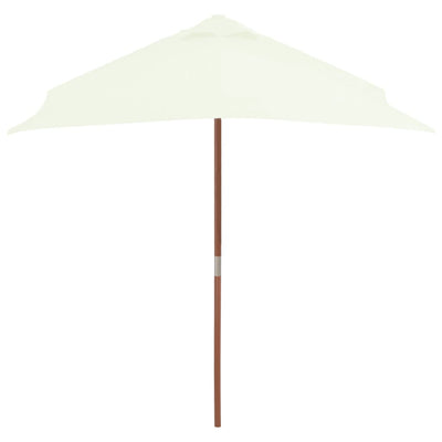 Outdoor Parasol with Wooden Pole 150x200 cm Sand Payday Deals