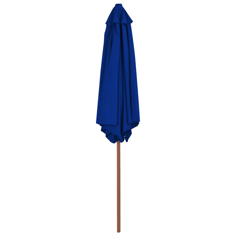 Outdoor Parasol with Wooden Pole Blue 270 cm Payday Deals