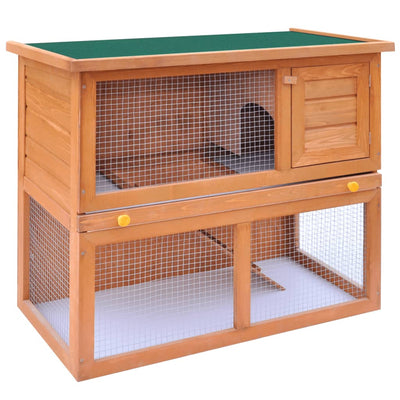 Outdoor Rabbit Hutch Small Animal House Pet Cage 1 Door Wood Payday Deals