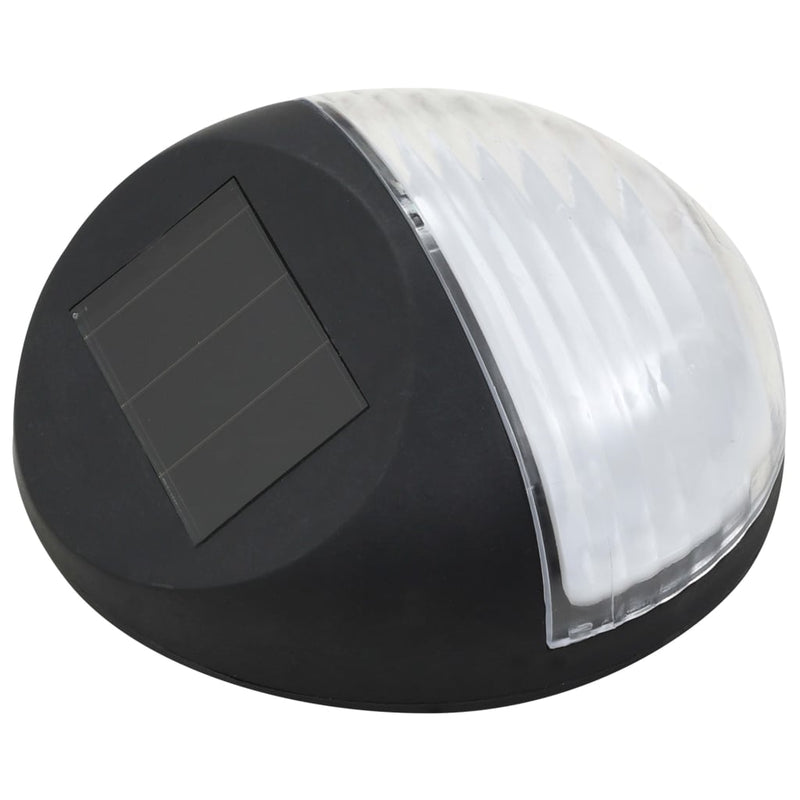 Outdoor Solar Wall Lamps LED 24 pcs Round Black Payday Deals