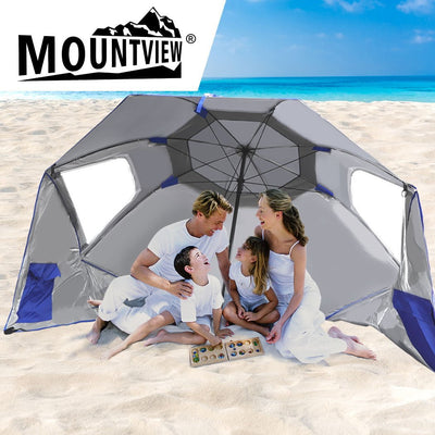 Outdoor Umbrella Beach Umbrellas Sun Shade Weather Patio Garden Shelter 2M Blue Payday Deals