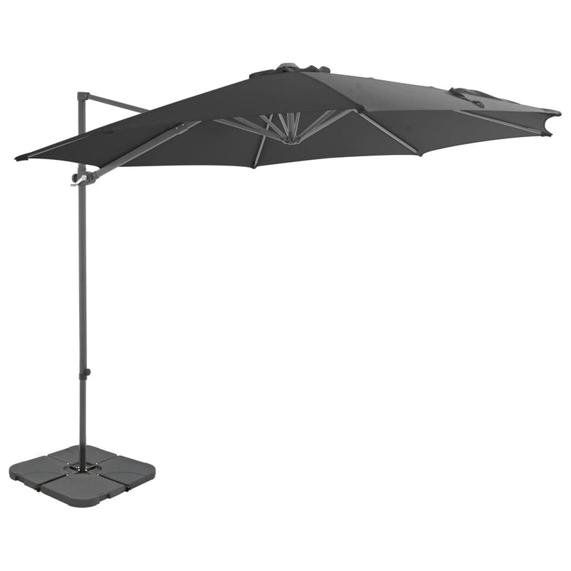Outdoor Umbrella with Portable Base Anthracite Payday Deals