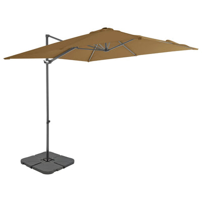 Outdoor Umbrella with Portable Base Taupe Payday Deals