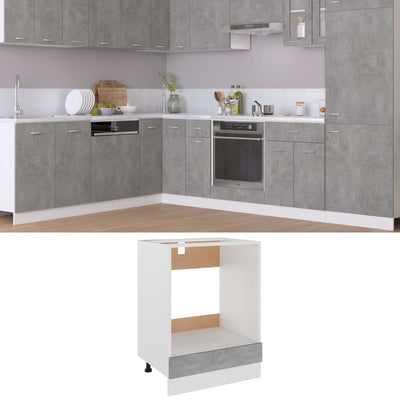 Oven Cabinet Concrete Grey 60x46x81.5 cm Chipboard Payday Deals