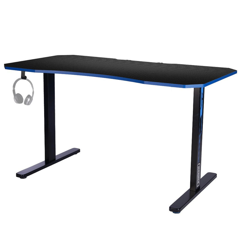 OVERDRIVE Gaming Desk 139cm PC Table Computer Setup Carbon Fiber Style Black Payday Deals