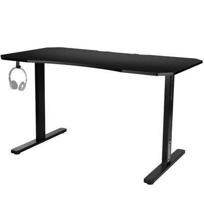OVERDRIVE Gaming Desk 139cm PC Table Setup Computer Carbon Fiber Style Black Payday Deals
