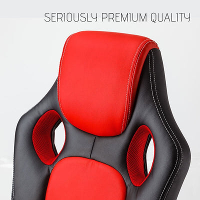 OVERDRIVE Racing Office Chair - Seat Executive Computer Gaming PU Leather Deluxe Payday Deals