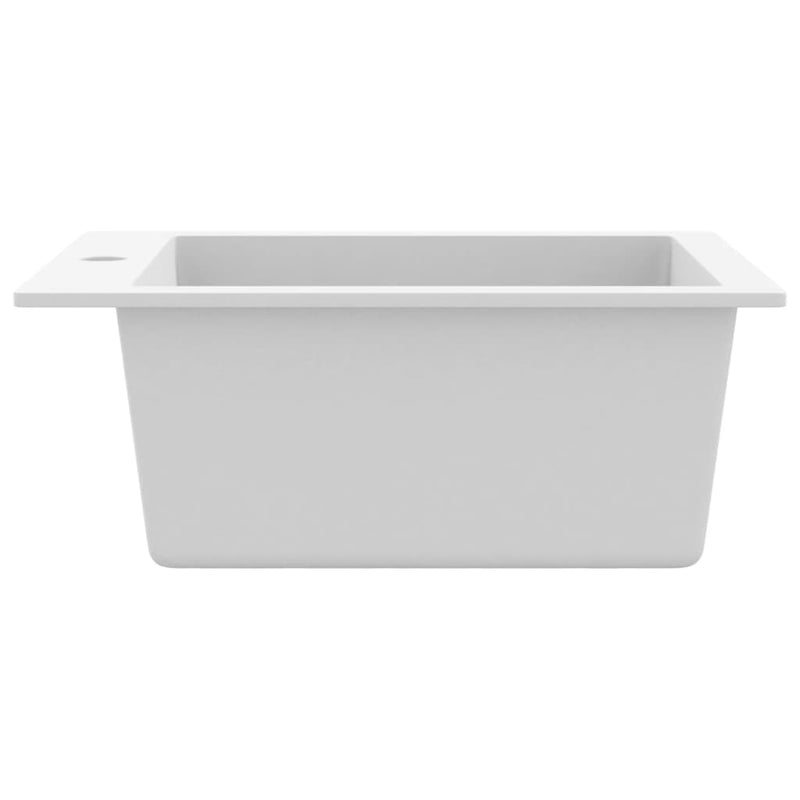 Overmount Kitchen Sink Single Basin Granite Cream White Payday Deals