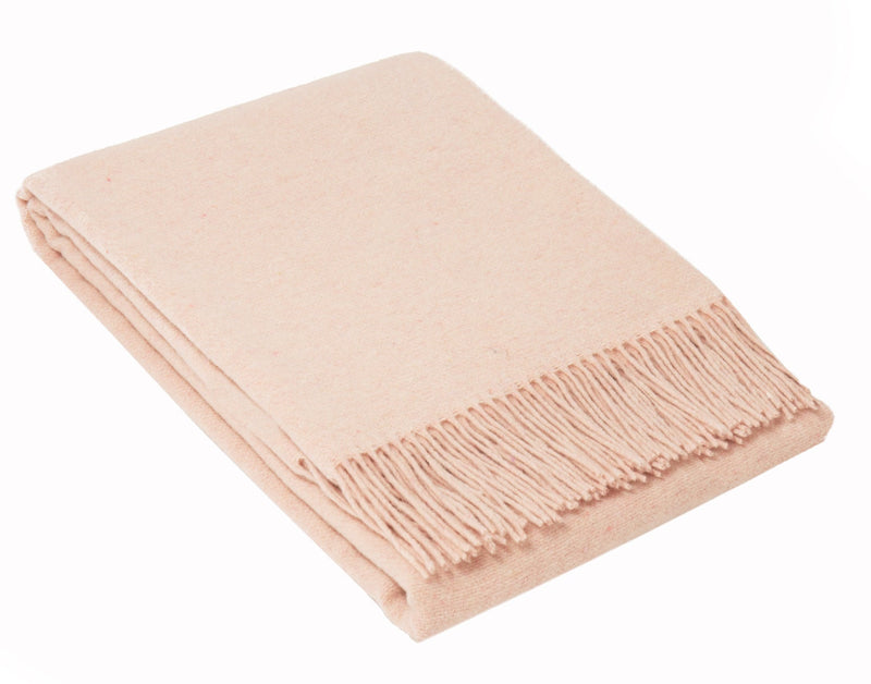 Oxford Throw - Merino Wool Blend - Blush Payday Deals