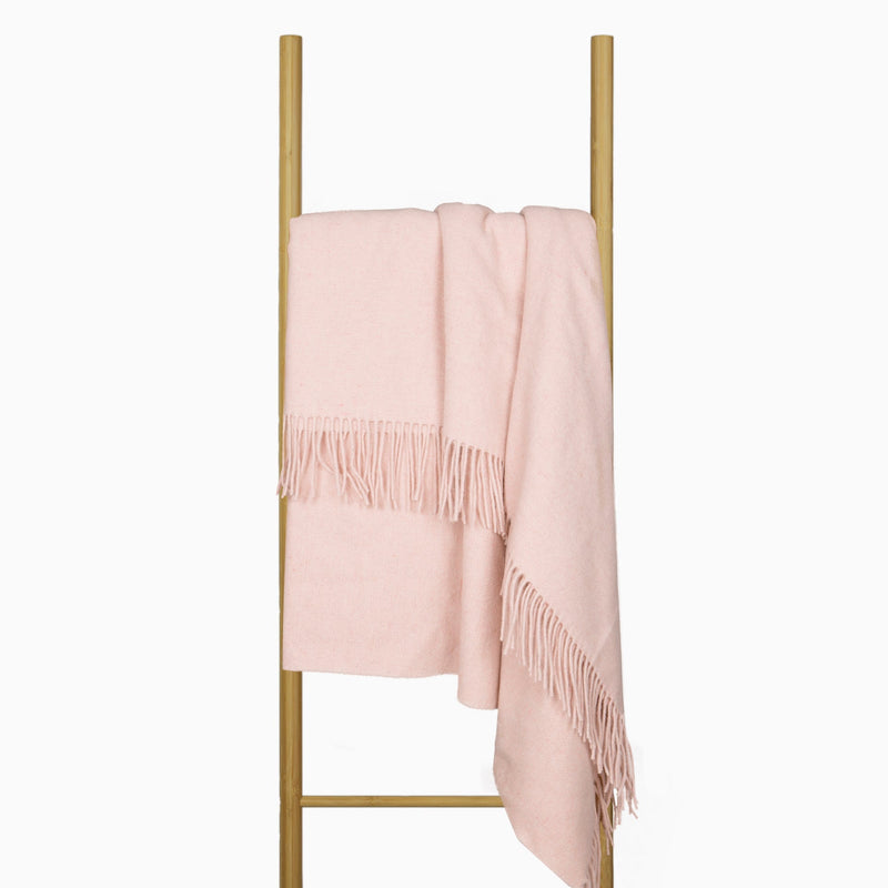 Oxford Throw - Merino Wool Blend - Blush Payday Deals