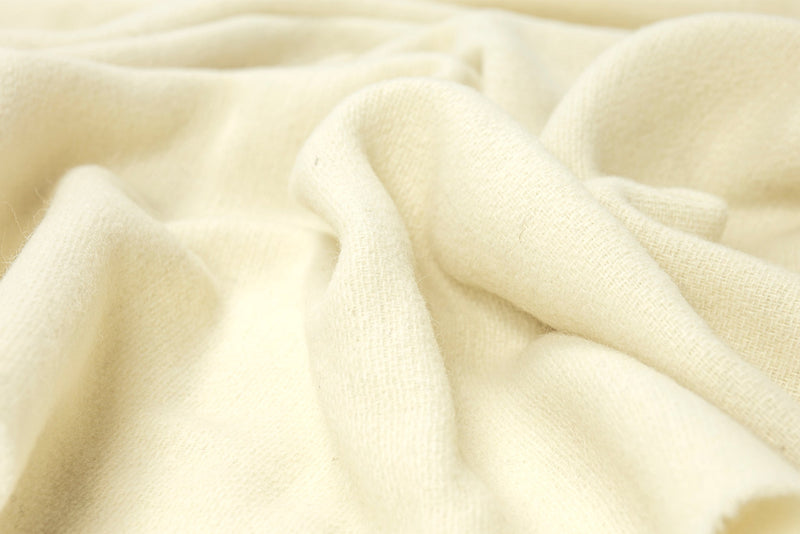 Oxford Throw - Merino Wool Blend - Ivory Payday Deals