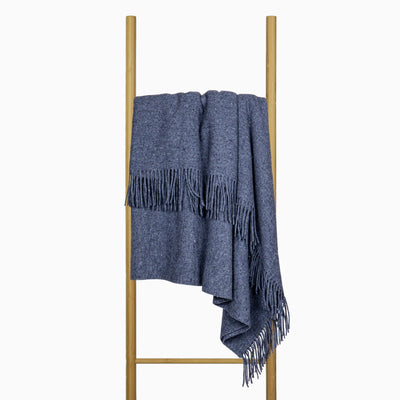 Oxford Throw - Merino Wool Blend - Navy Payday Deals