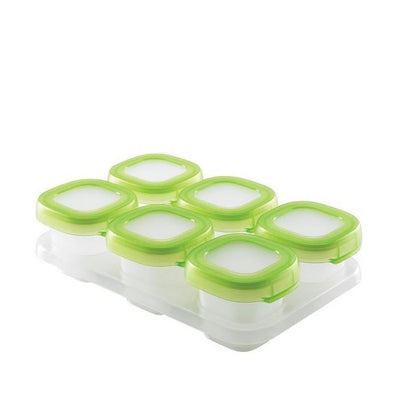 Oxo Tot Baby Blocks Freezer Storage Container Set 2oz (60ml) 6Pc Green