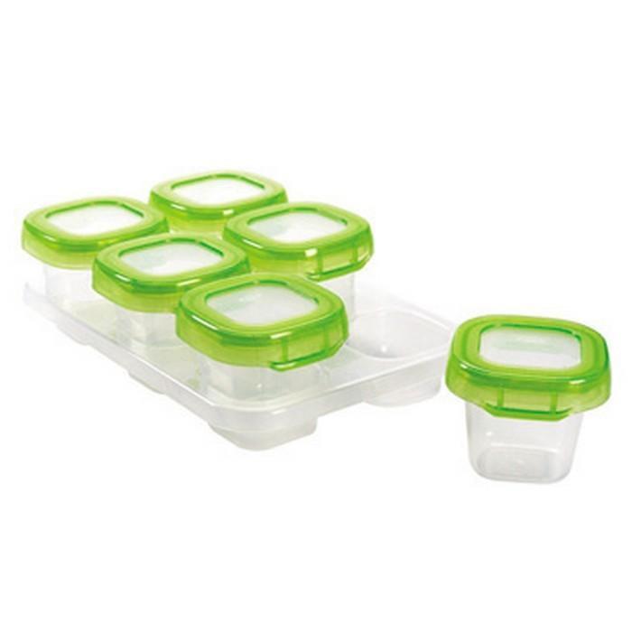 Oxo Tot Baby Blocks Freezer Storage Container Set 2oz (60ml) 6Pc Green