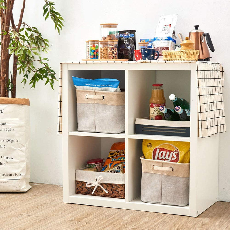 Pack of 3 Collapsible Large Cube Fabric Storage Bins Baskets for Laundry - Beige Payday Deals