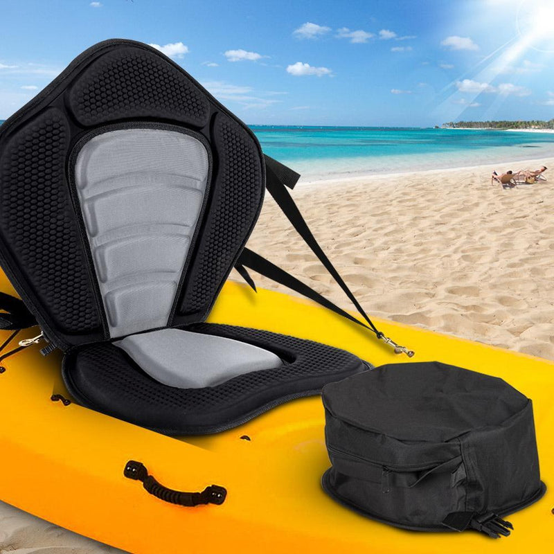 Deluxe Padded Kayak Canoe Seat Adjustable Backrest with Straps Brass Snap Hooks Payday Deals