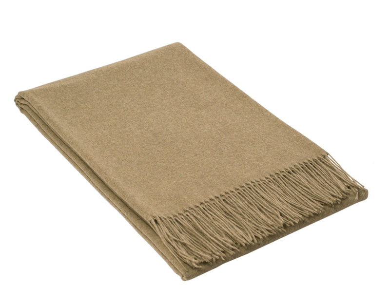 Paddington Throw - Fine Wool Blend - Camel Payday Deals