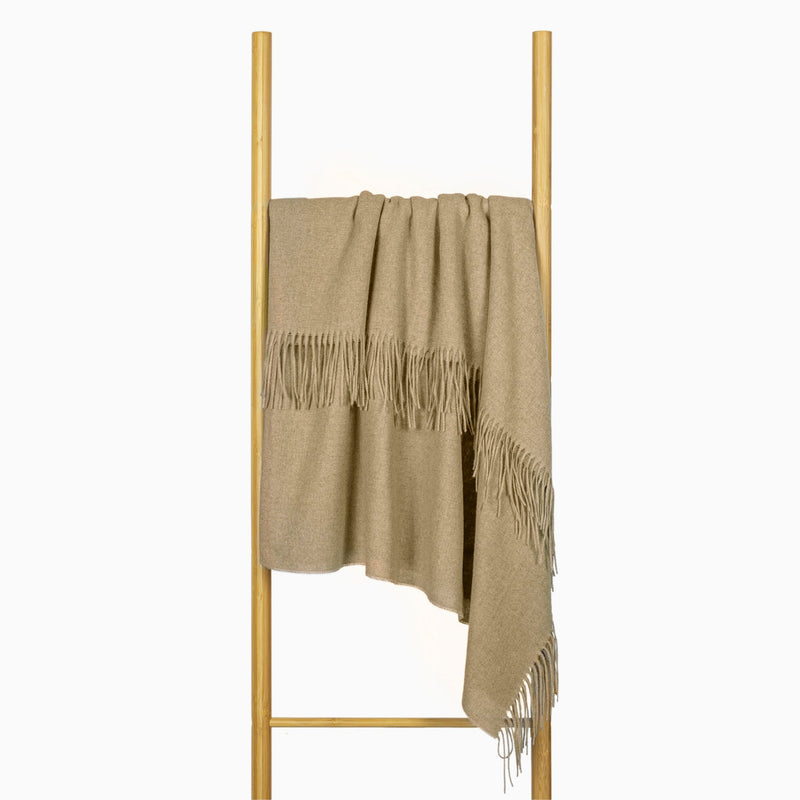 Paddington Throw - Fine Wool Blend - Camel Payday Deals