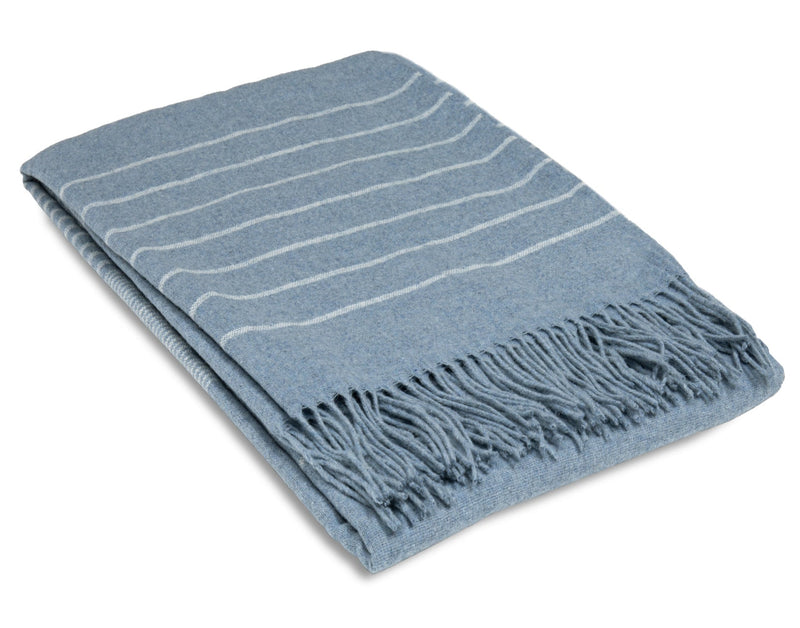 Paddington Throw - Fine Wool Blend - Forever Blue Payday Deals