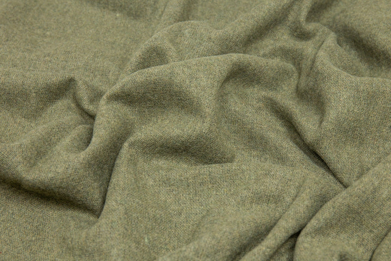 Paddington Throw - Fine Wool Blend - Olive Payday Deals