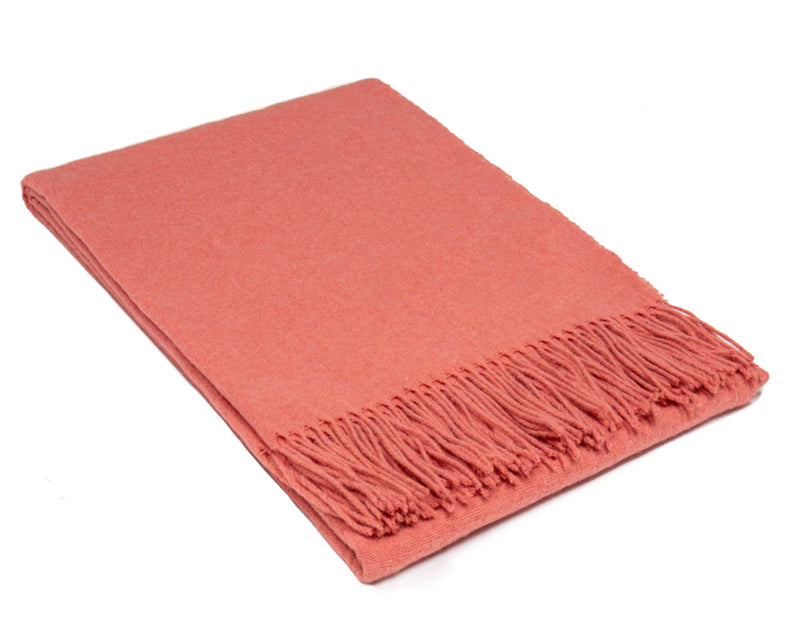 Paddington Throw - Fine Wool Blend - Peach Payday Deals