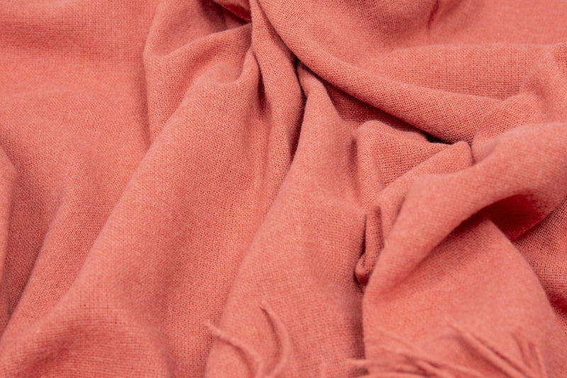 Paddington Throw - Fine Wool Blend - Peach Payday Deals