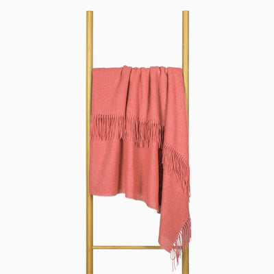 Paddington Throw - Fine Wool Blend - Peach Payday Deals