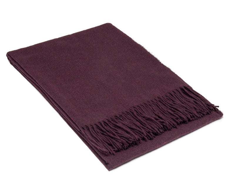 Paddington Throw - Fine Wool Blend - Plum Payday Deals